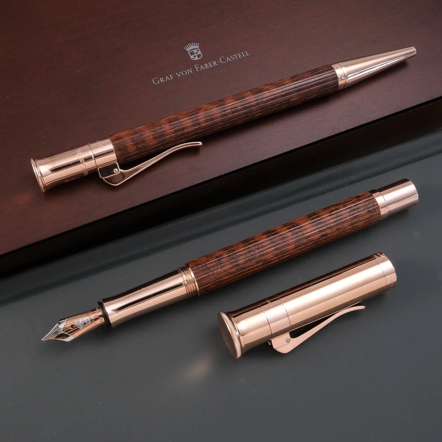 Graf von Faber-Castell Classic Ballpoint Pen: Snakewood Rose Gold (Limited Edition)