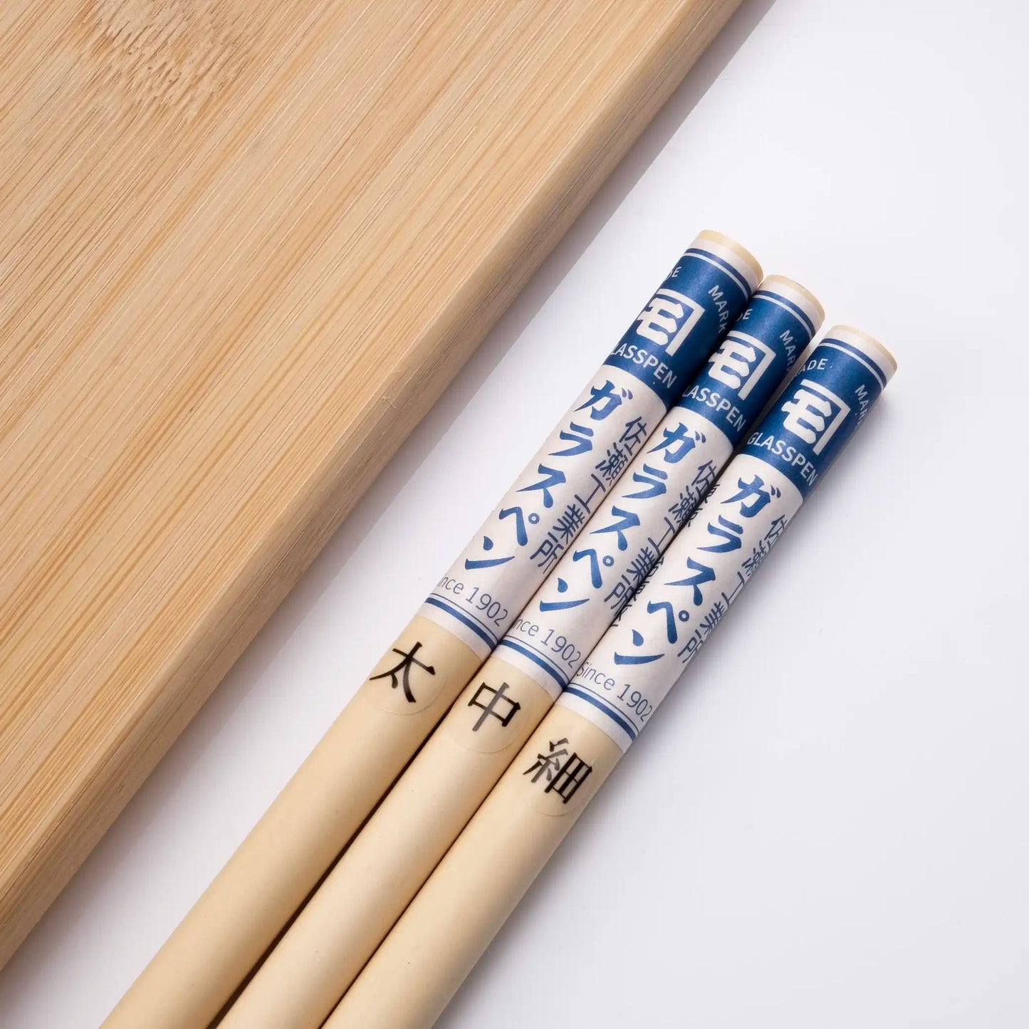 Sase Kogyosho 佐瀨工業所 Bamboo Glass Pen 3-Piece Set (Green)