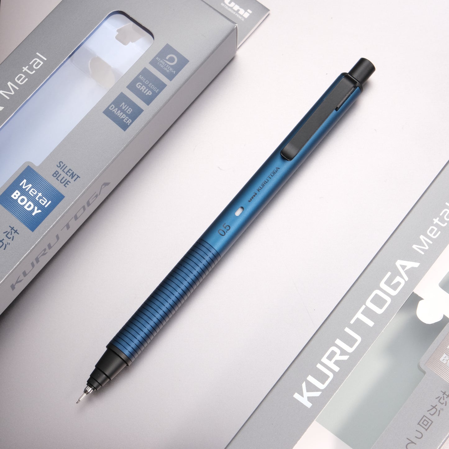 UNI Kurutoga Metal Self-Rotating 0.5mm Mechanical Pencil - Tranquil Blue