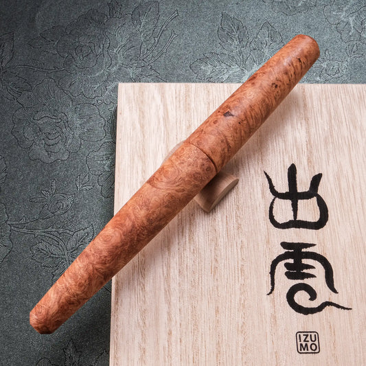Platinum Izumo Precious Wood Fountain Pen: Karin-Kobu (Amboyna Burl) Limited Edition