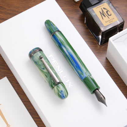 Penlux Masterpiece Grande Fountain Pen - Green Earth