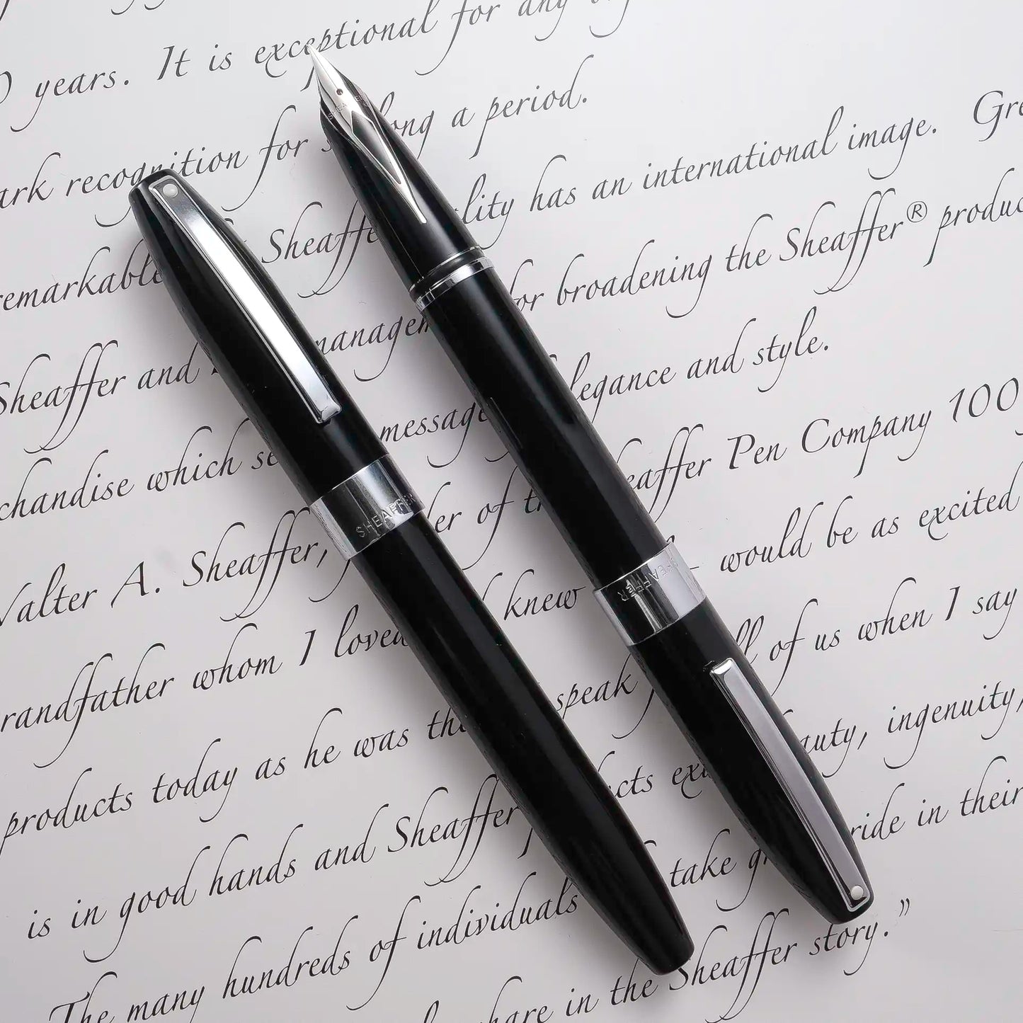 Sheaffer Legacy Fountain Pen - Black, Chrome Trim