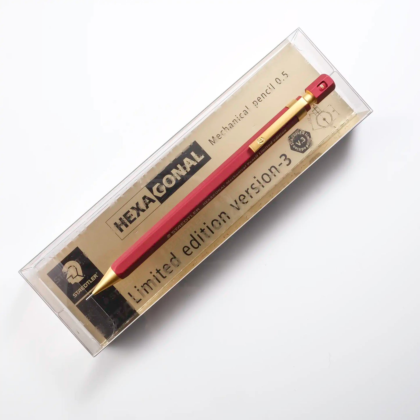 STAEDTLER Hexagonal 0.5mm Mechanical Pencil - Red Version 3 (Limited Edition)