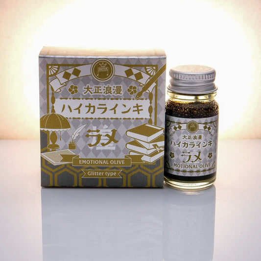 Teranishi Chemical Industry Guitar Taisho Roman Glitter Ink - Emotional Olive