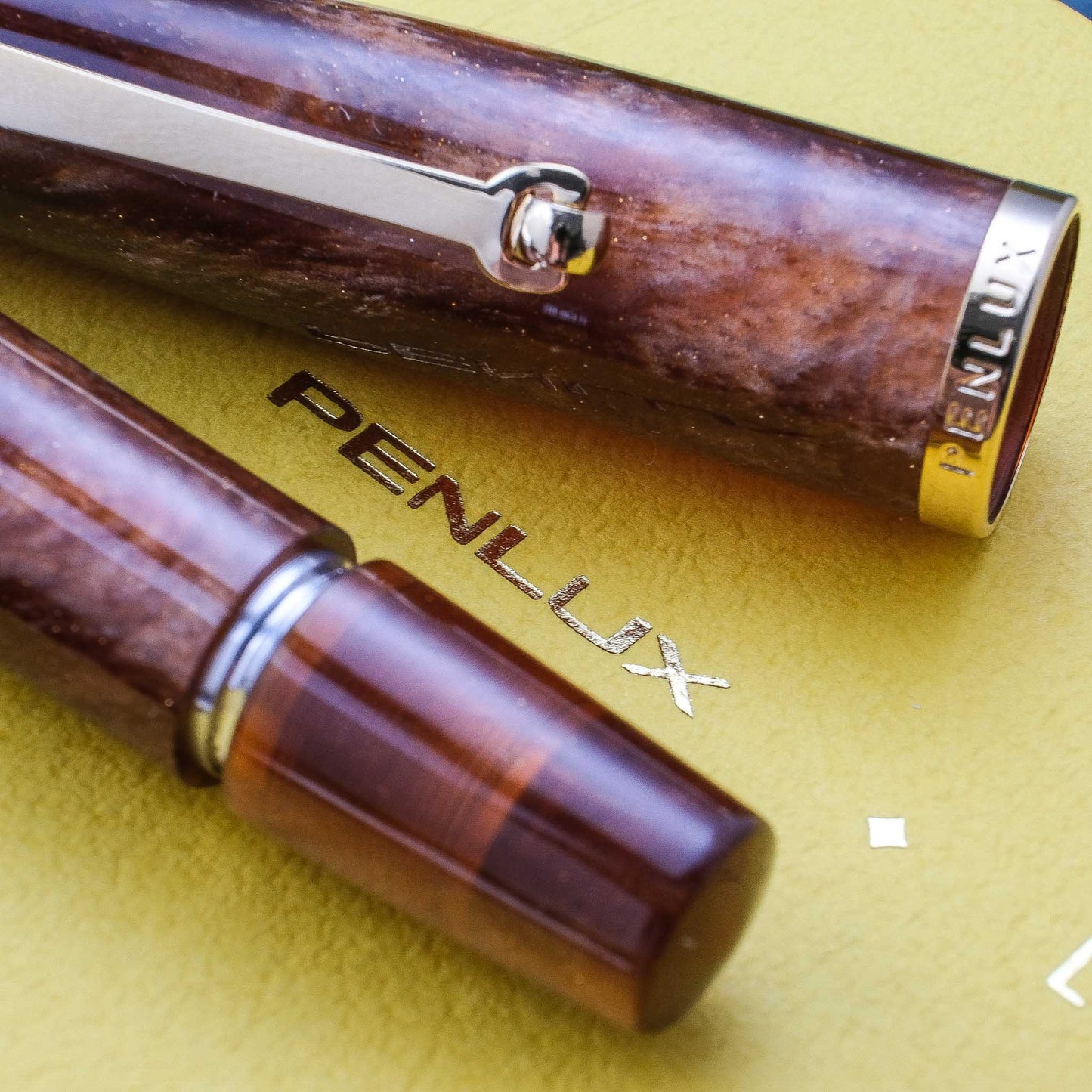 Penlux x Lennon Tool Bar Concerto Fountain Pen & Ink Set - Amber