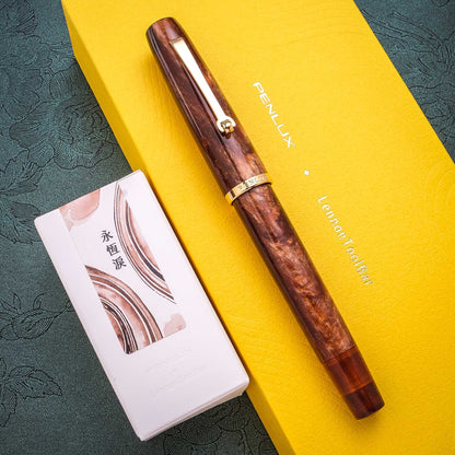 Penlux x Lennon Tool Bar Concerto Fountain Pen & Ink Set - Amber