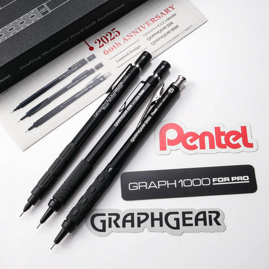 Pentel Drafting Mechanical Pencil 60th Anniversary Limited Edition 3-Piece Set