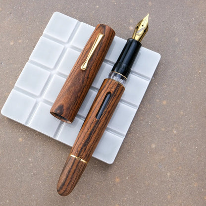 Fine Writing International Wooden Vacuum Filler Fountain Pen - Bocote