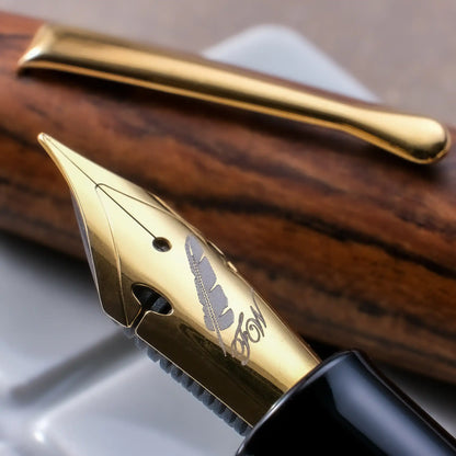 Fine Writing International Wooden Vacuum Filler Fountain Pen - Bocote