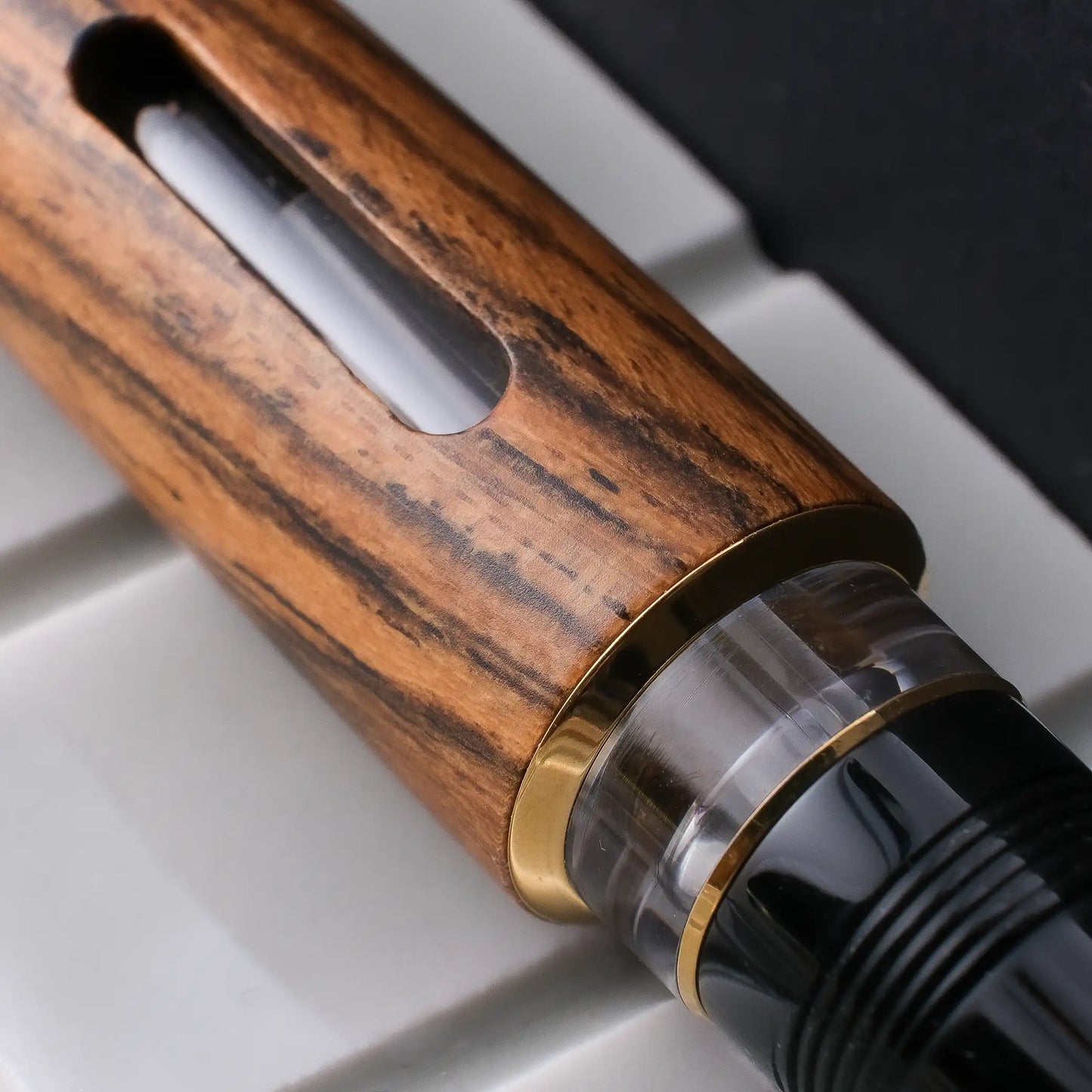 Fine Writing International Wooden Vacuum Filler Fountain Pen - Bocote