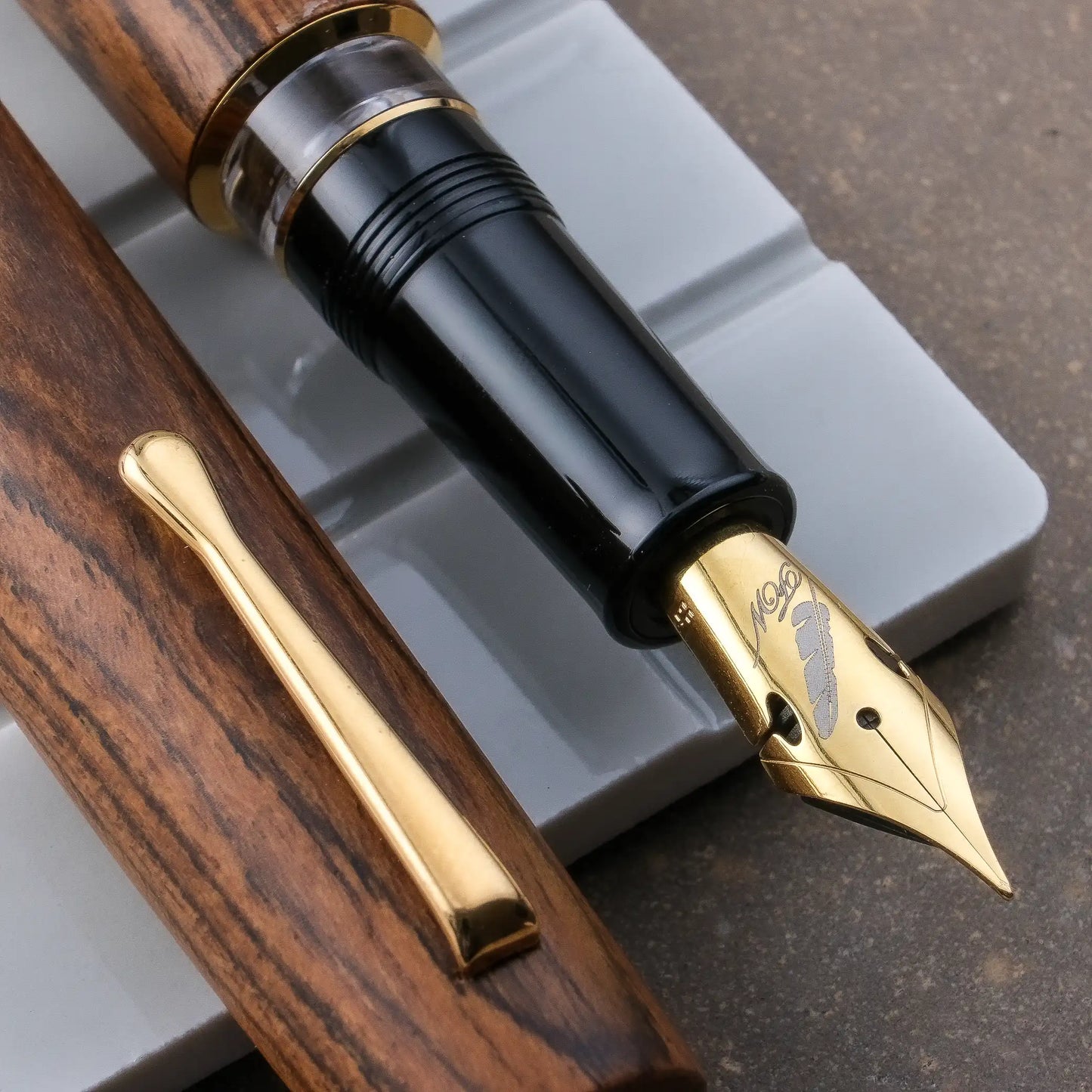 Fine Writing International Wooden Vacuum Filler Fountain Pen - Bocote