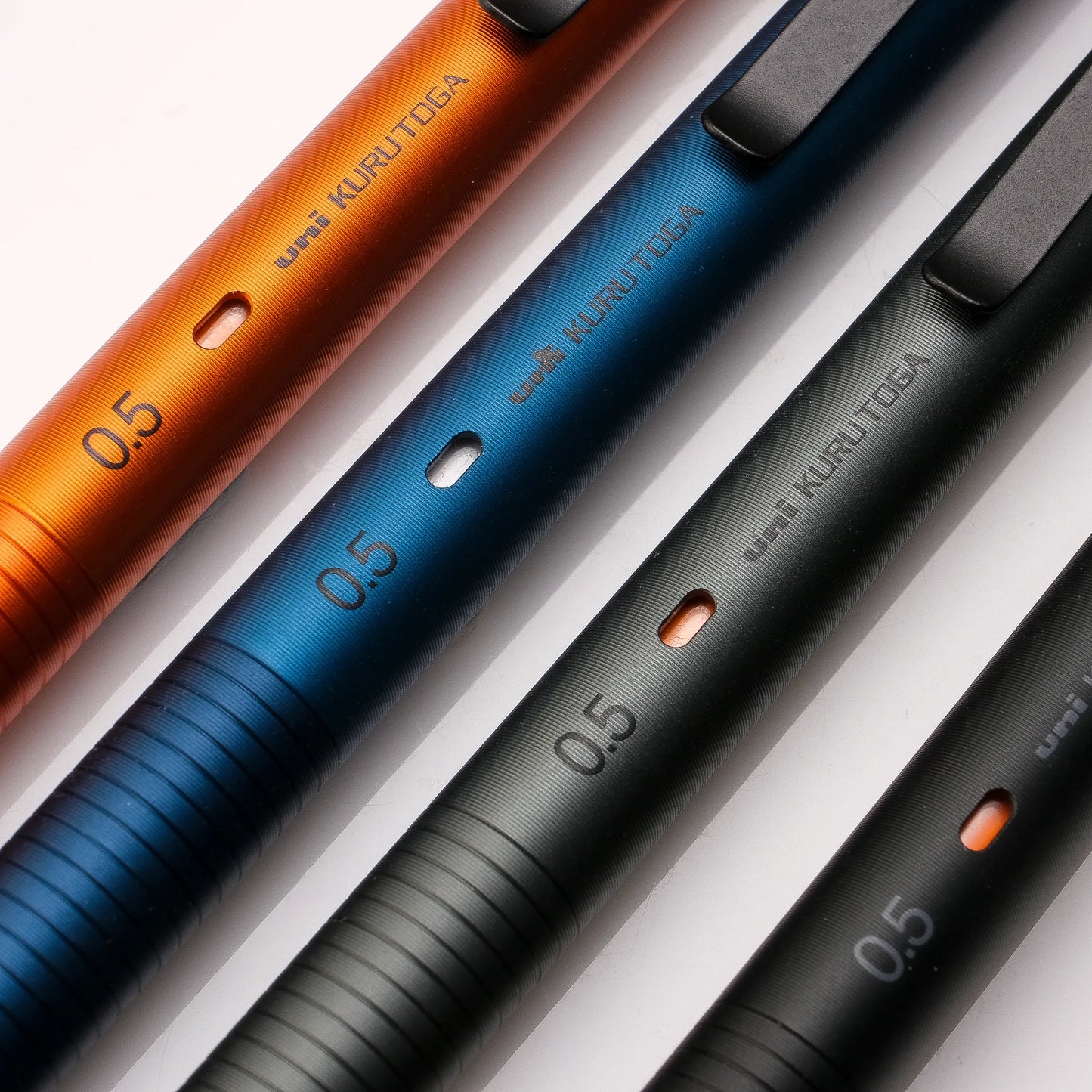 UNI Kurutoga Metal Self-Rotating 0.5mm Mechanical Pencil - Sunrise Orange (Limited Edition)