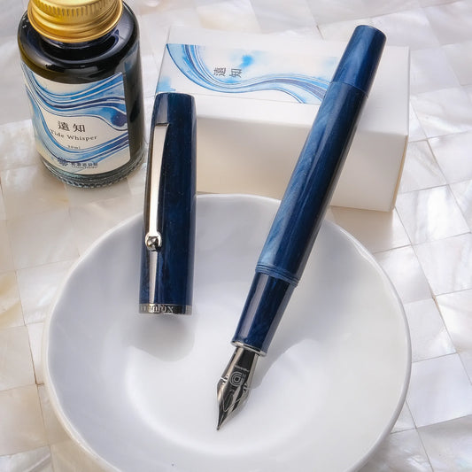 Penlux x Lennon Tool Bar Concerto Fountain Pen & Ink Set - Kyanite