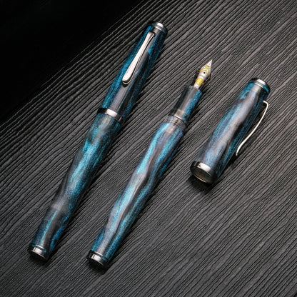 Cypress Urban Recluse Fountain Pen - Blue Nebula