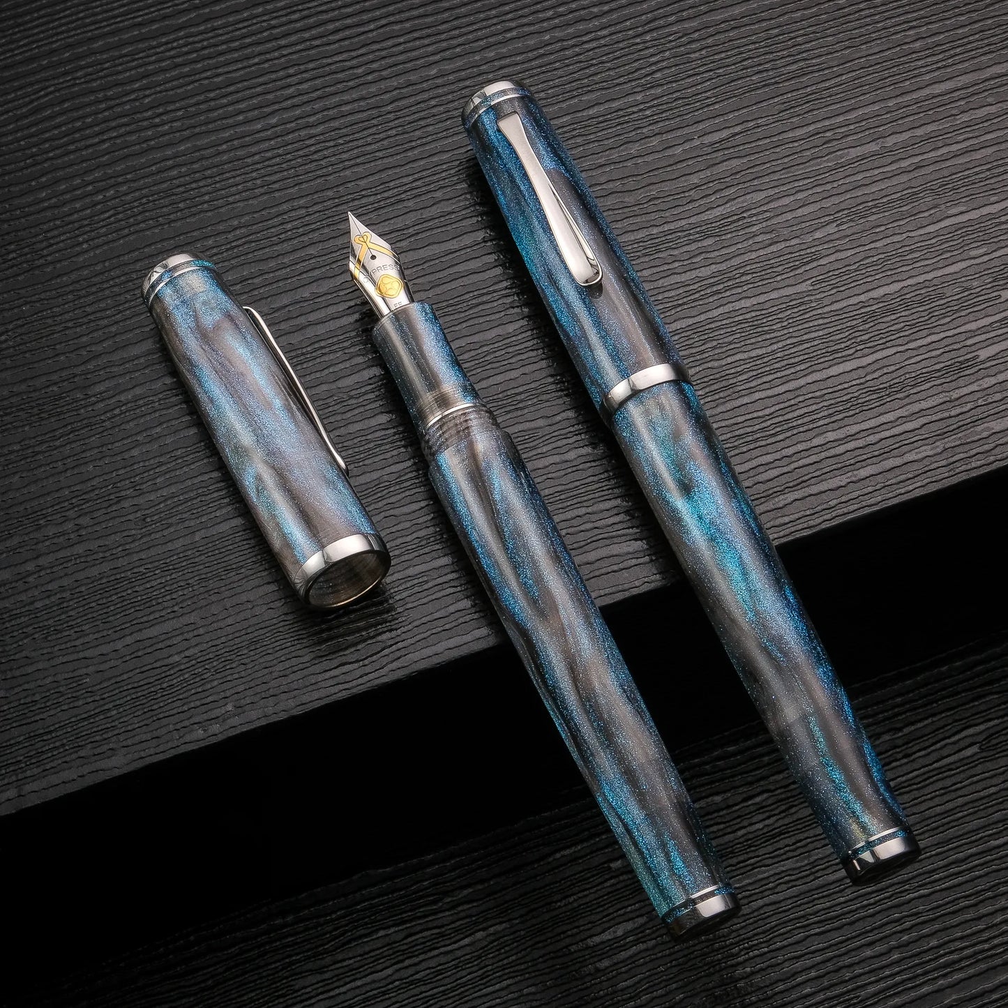 Cypress Urban Recluse Fountain Pen - Blue Nebula