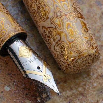 Cypress Kawari Nuri Fountain Pen - Gilded Ivory