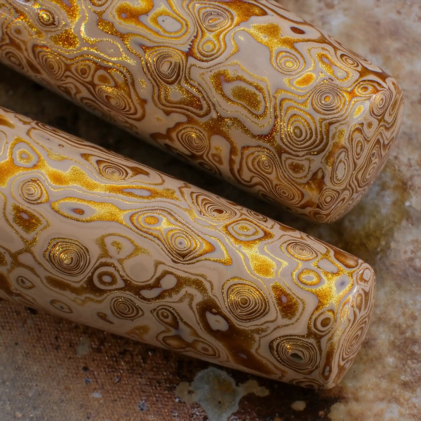 Cypress Kawari Nuri Fountain Pen - Gilded Ivory