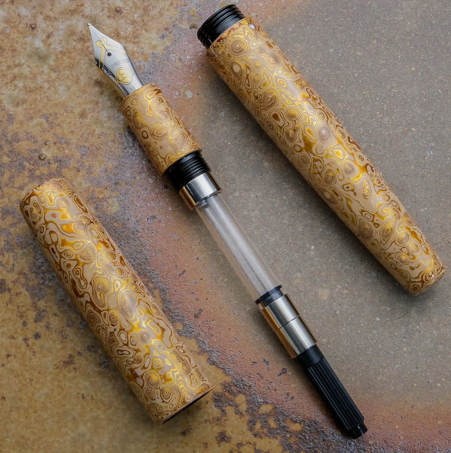Cypress Kawari Nuri Fountain Pen - Gilded Ivory