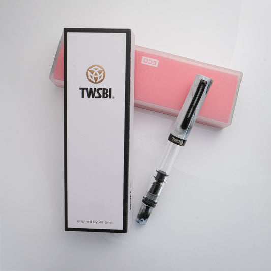 TWSBI ECO Fountain Pen - Carrara with Onyx