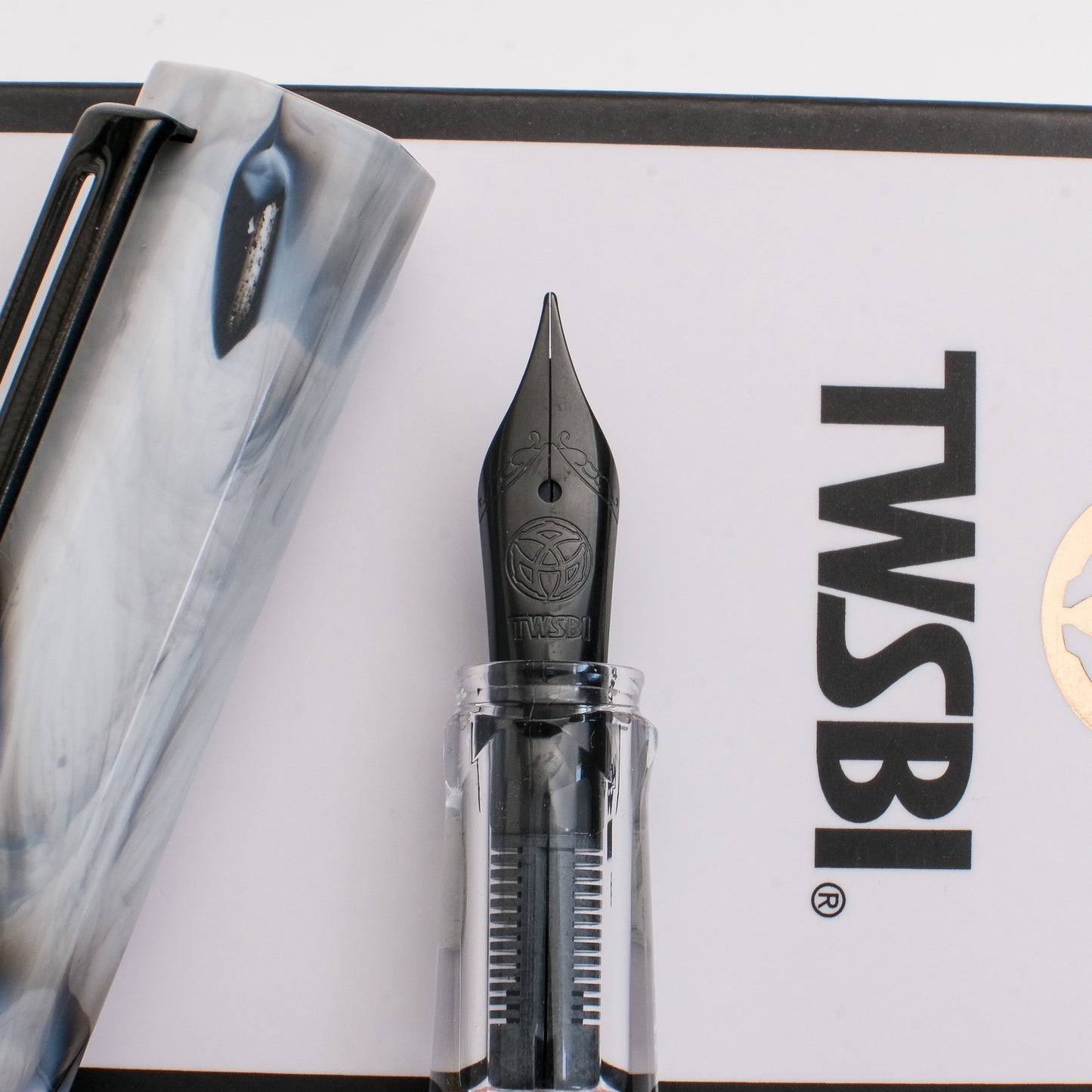 TWSBI ECO Fountain Pen - Carrara with Onyx