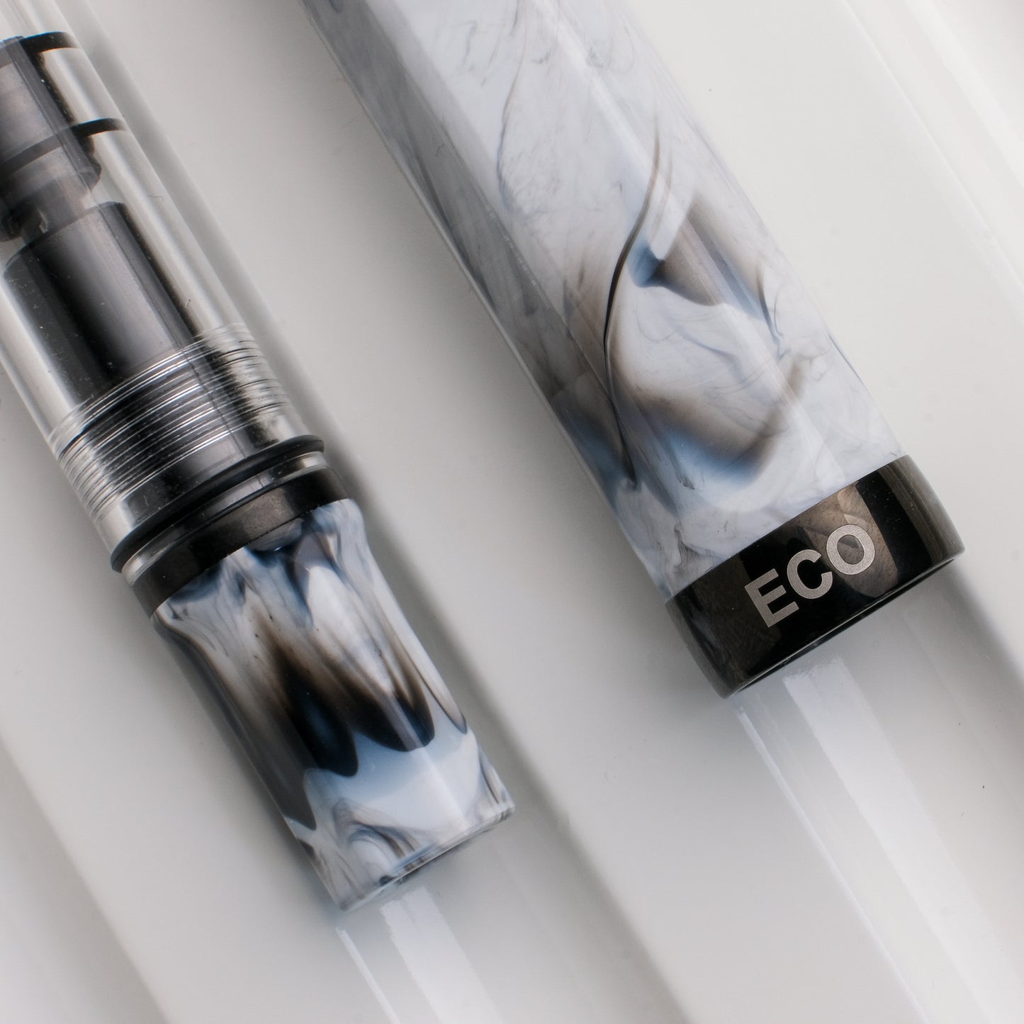 TWSBI ECO Fountain Pen - Carrara with Onyx