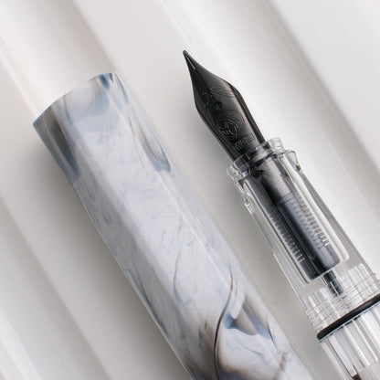 TWSBI ECO Fountain Pen - Carrara with Onyx