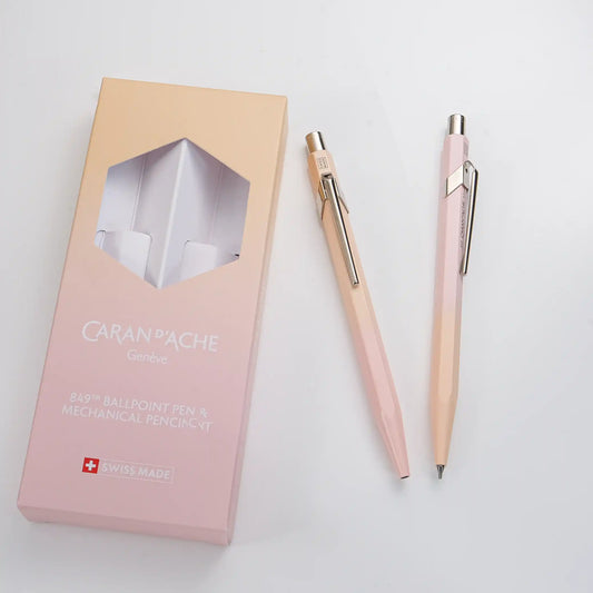 Caran d'Ache 849+844 Ballpoint Pen and Mechanical Pencil Set - Horizon (Special Edition)