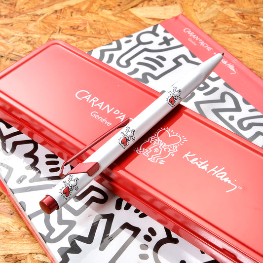 Caran d'Ache + Keith Haring 849 Ballpoint Pen - White (Special Edition)