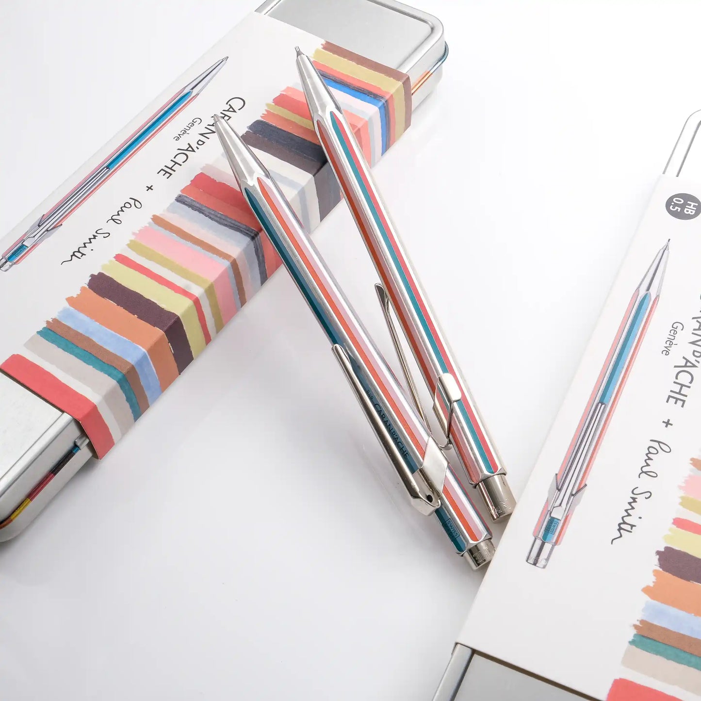 Caran d'Ache + Paul Smith 5th Edition 849 Mechanical Pencil - Gray Silver