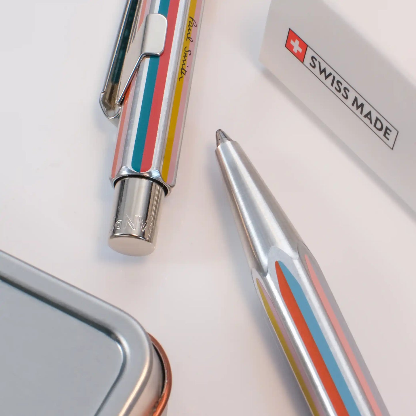 Caran d'Ache + Paul Smith 5th Edition 849 Ballpoint Pen - Gray Silver