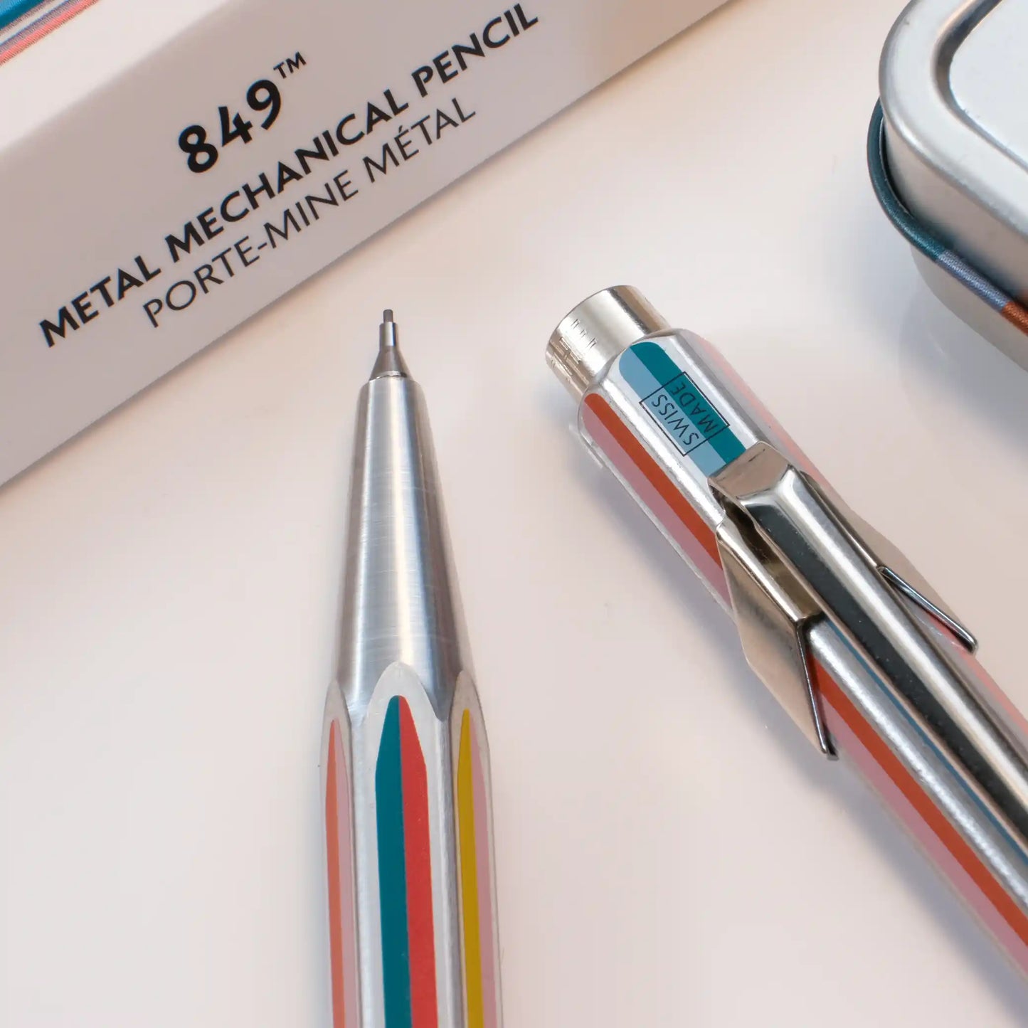 Caran d'Ache + Paul Smith 5th Edition 849 Mechanical Pencil - Gray Silver