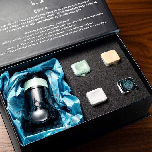 Dominant Industry Korea's Color Fountain Pen & Watercolor Ink Set － Goryeo Celadon (Korean Greenware)