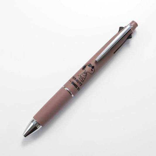 Uni Jetstream Snoopy 75th Anniversary 4+1 Ballpoint + Mechanical Pencil - Snoopy Mocha Brown
