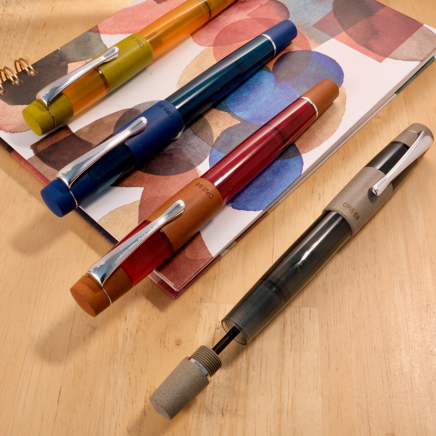 Opus 88 Koloro Eyedropper Fountain Pen - Orange