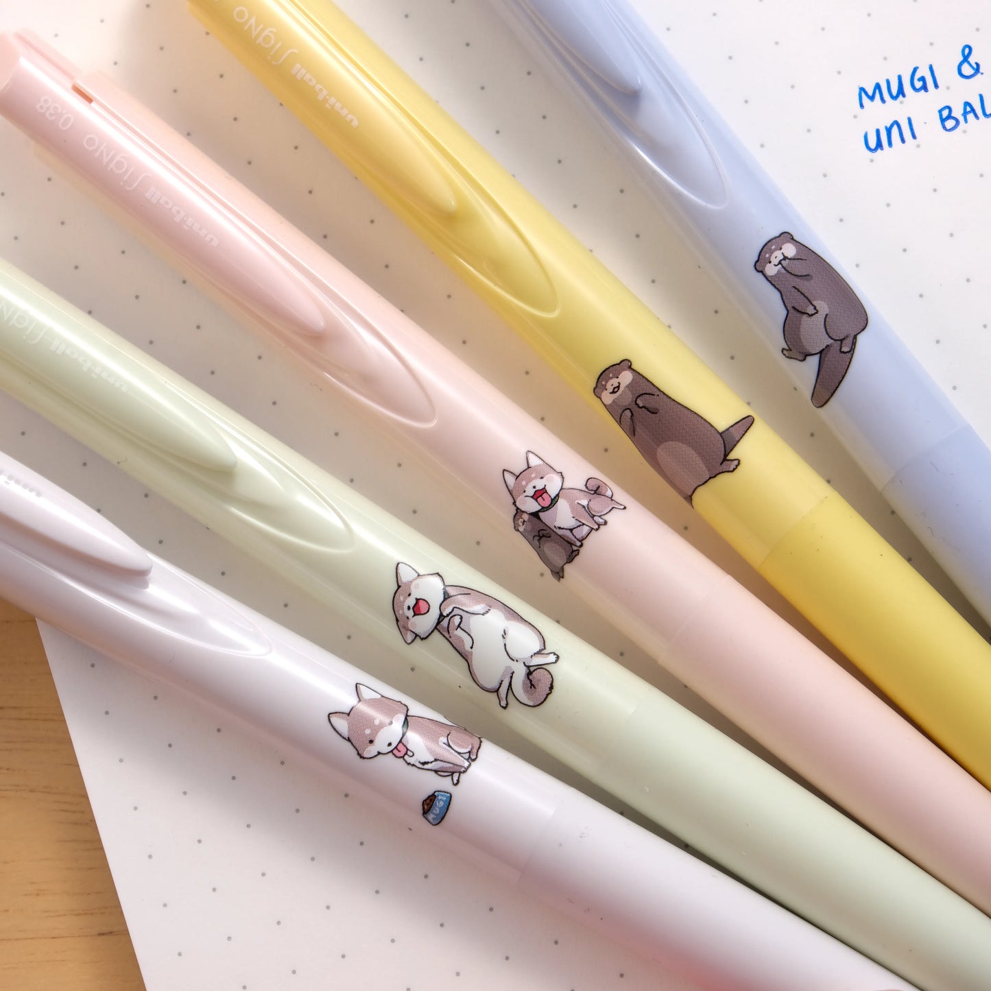 UNI-Ball Signo RT1 Mugi & Piyoko Limited Edition Gel Pen Set (Blue Ink)