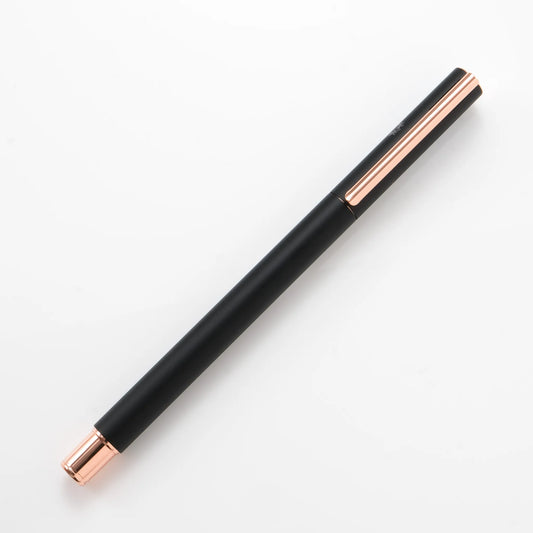 Faber-Castell Neo Slim Metal Fountain Pen - Black Matte (Rose Gold Chromed)