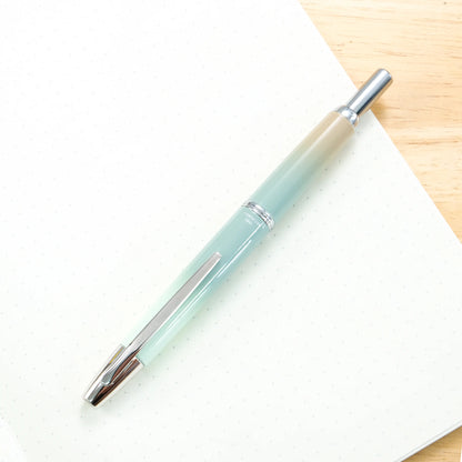 Nagasawa Capless Fountain Pen - Kobe Gradation Higashi-Kawasaki Harbor-Mint - Silver Trim (Limited Edition)