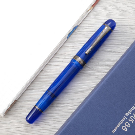 Opus 88 Jazz Eyedropper Fountain Pen - Transparent Blue