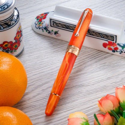 Penlux Masterpiece Delgado Fountain Pen - Tangerine