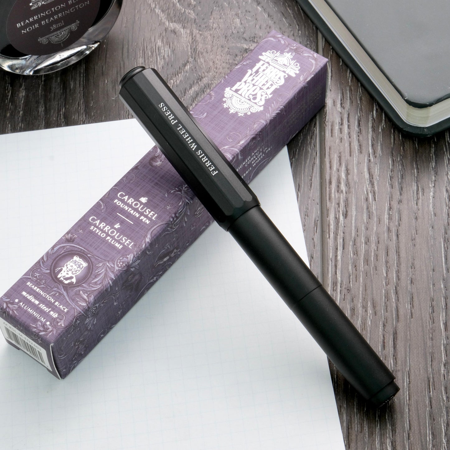 Ferris Wheel Press Aluminum Carousel Fountain Pen - Bearington Black (Limited Edition)