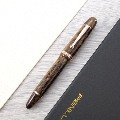 Penlux Masterpiece Grande Fountain Pen - Brown Wave