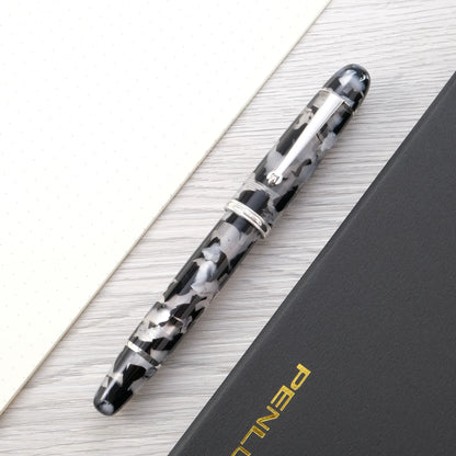 Penlux Masterpiece Grande Koi Fountain Pen - Black and White