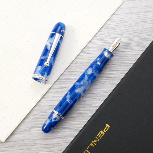 Penlux Masterpiece Grande Koi Fountain Pen - Blue & White