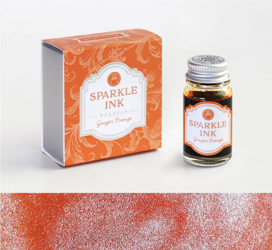 Teranishi Chemical Industry Guitar Shimmering Sparkle Dip Pen Ink - Ginger Orange 寺西化學工業 沾水筆閃粉墨水 - 薑橙色
