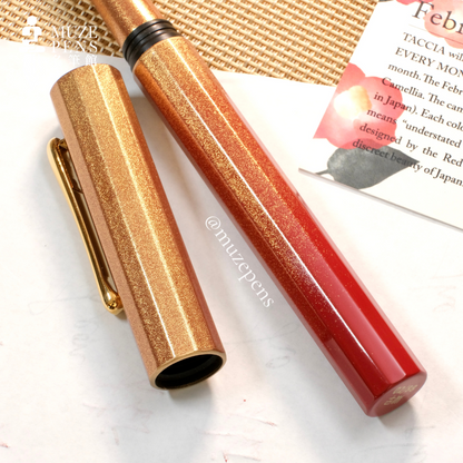 TACCIA Iro-joukei Urushi Fountain Pen - The Color of Camellia (Limited Edition)