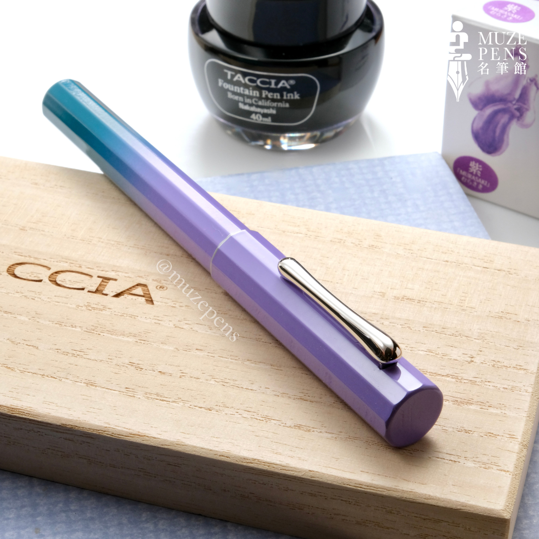 TACCIA Iro-joukei Urushi Fountain Pen - The Color of Tsuyu (Limited Edition)