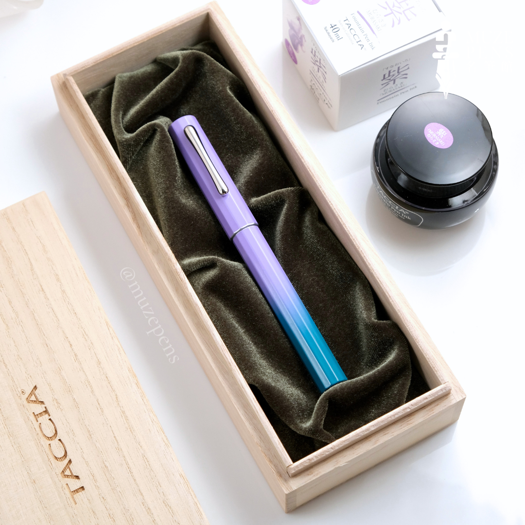 TACCIA Iro-joukei Urushi Fountain Pen - The Color of Tsuyu (Limited Edition)