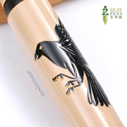 TACCIA Kage-e Maki-e Fountain Pen - Mythological Big Crow and Sun 八咫鳥與太陽 (Limited Edition)