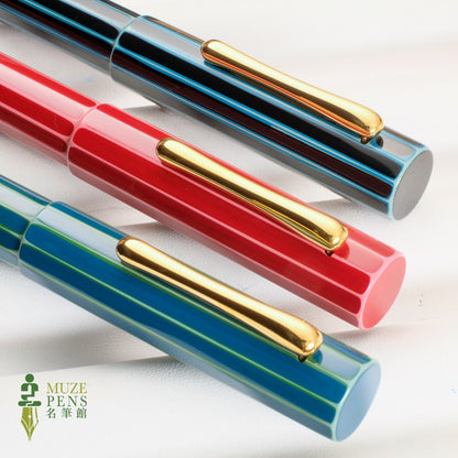 TACCIA Kaku-Tate Urushi Fountain Pen - Umegasane