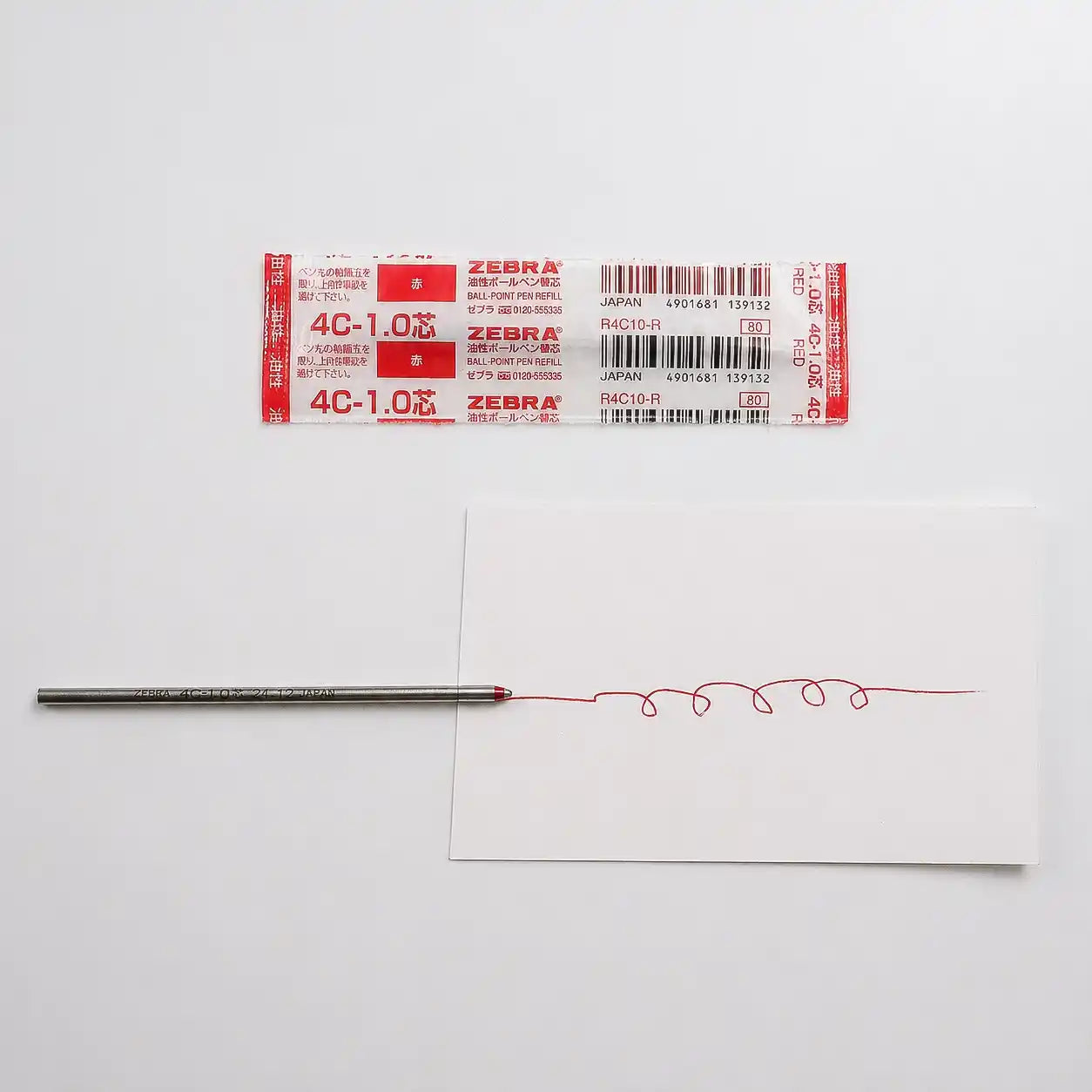 Zebra 4C 1.0mm Oil-Based Ballpoint Refill - Red